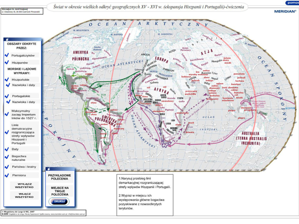 Ekspansja Hiszpanii i Portugalii - ćwiczenia