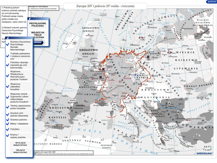Europa w XIV i połowie XV wieku - ćwiczenia