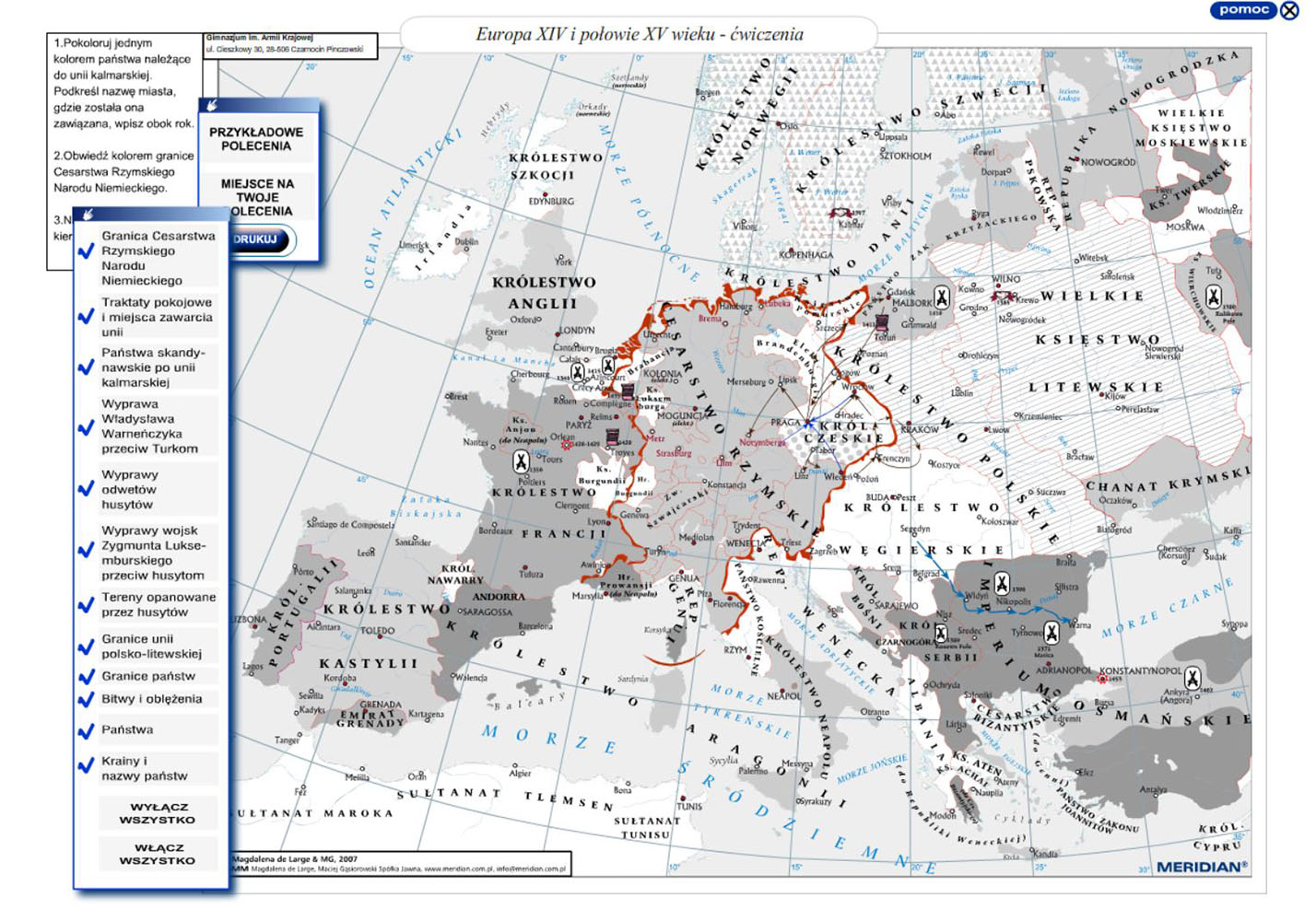 Europa w XIV i połowie XV wieku - ćwiczenia