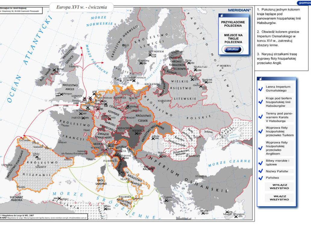 Europa w XVIw - ćwiczenia