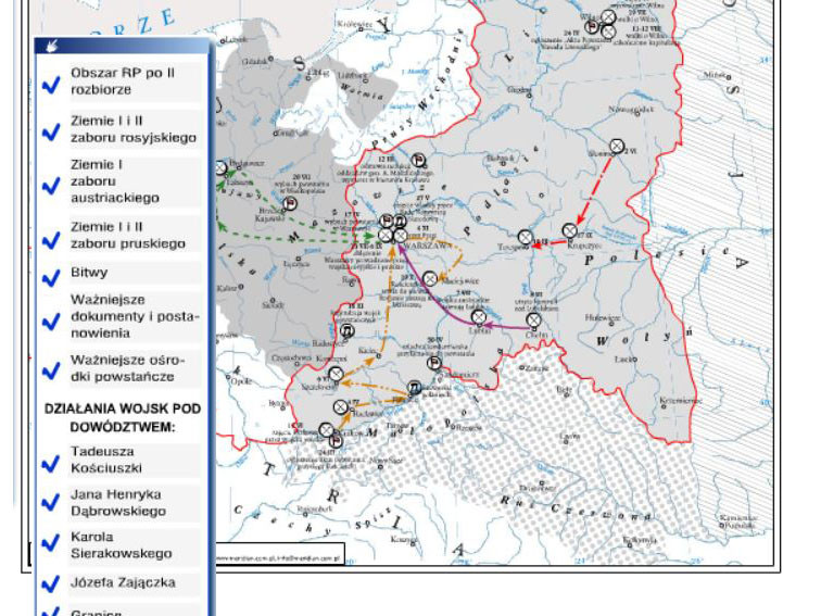 Powstanie kościuszkowskie - ćwiczenia