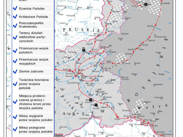 Powstanie listopadowe i wojna polsko-rosyjska - ćwiczenia