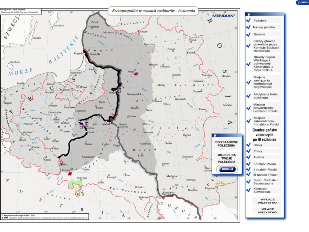 Rzczpospolita w czasach rozbiorów - ćwiczenia