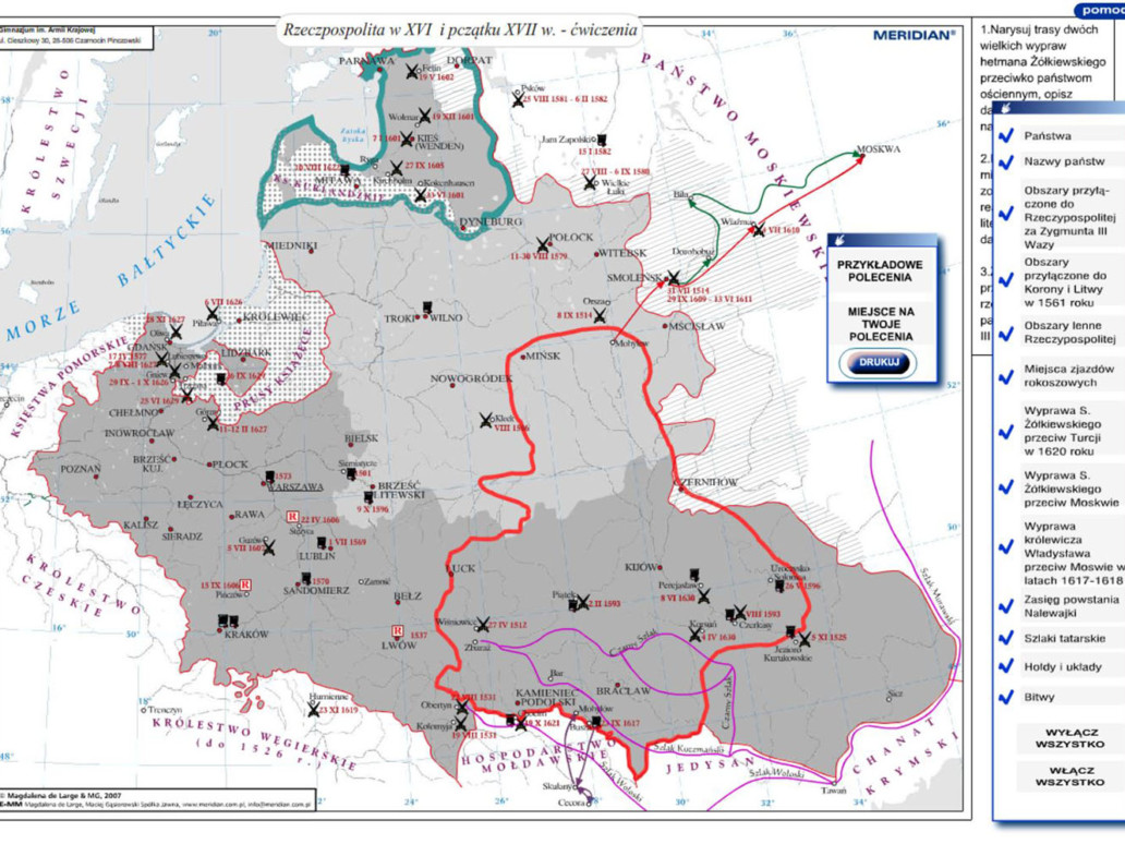 Rzeczpospolita w XVI i na początku XVIIw - ćwiczenia