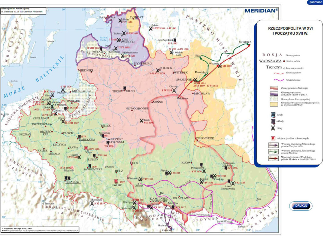 Rzeczpospolita w XVI i na pocztku XVIIw