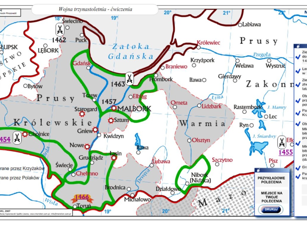 Wojna trzynastoletnia - ćwiczenia