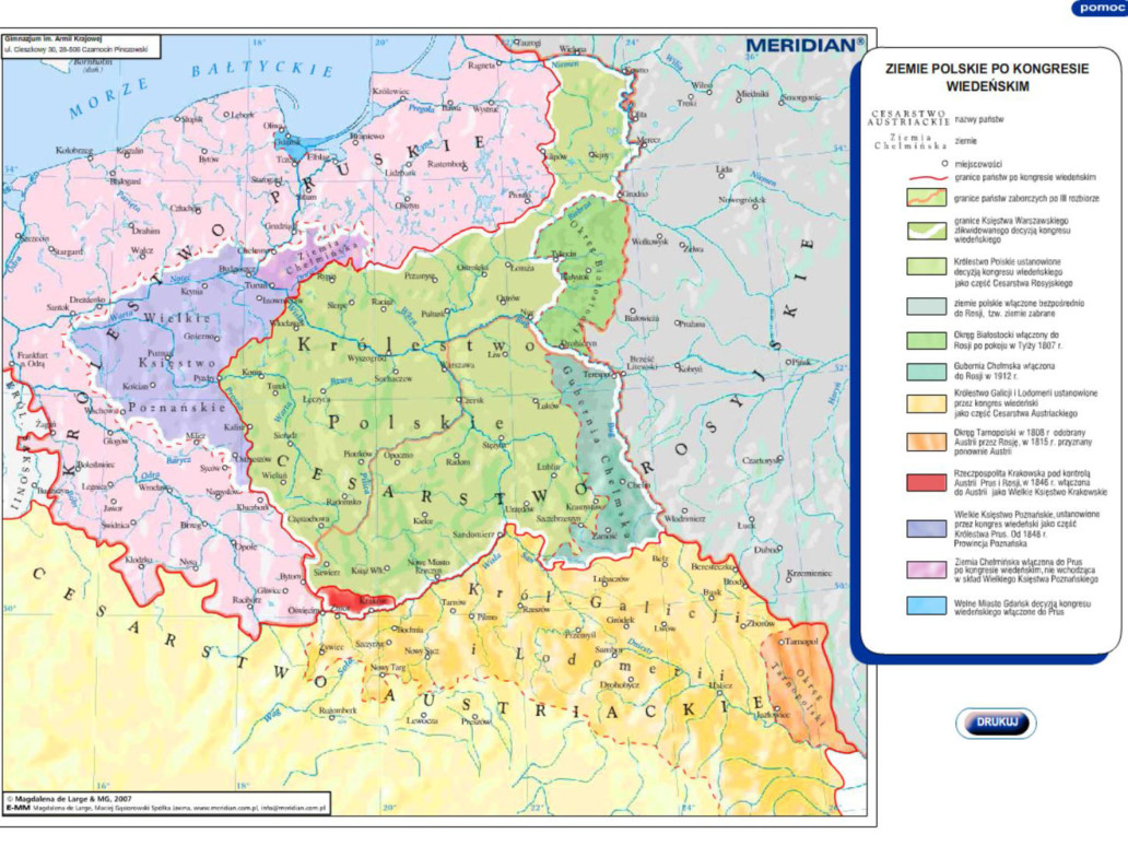 Ziemie polskie po Kongresie Wiedeńskim